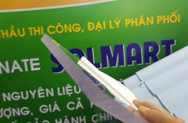 Tấm lấy sáng Polycarbonate Solmart 7.5mm đặc